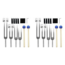8x Aluminum Alloy Tuning Fork Set, 128Hz 256Hz 512Hz 1024Hz Tuning Forks for Sound Yoga Meditation Relaxation