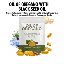 60 Capsules Oil of Oregano 6000mg with Black Seed Oil Softgels