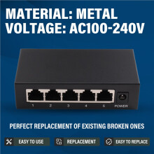 5 Port Gigabit Web Managed 8 Port Managed Full Gigabit Ethernet Support VLAN/QOS/DHCP/IGMP EU PLUG