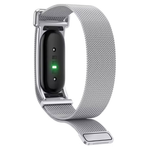 For   Air Breathable Milanese Loop Band Quick Release Adjustable Soft Metal Tracker Accessory Silver 1