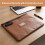 Notary Bag with Lock, Large PU Leather Document Organizer for Secure Travel for Certificates & 4