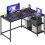VASAGLE VASAGLE L Shaped Corner Desk, Computer Gaming Desk with Storage, Reversible Heig 1