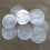 100pcs Round SliceCapiz Shell Bead 2 Inch Flat Round Shell Pieces 2 Hole Seashell Connector Charms for DIY Wind Chimes 8