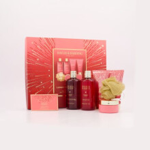 Baylis & Harding Midnight Cherry Bath & Body Gift Set | 7-Piece Pampering Collection