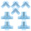 8Pc Enduring Corner Guide for Chipboard Box Right Angle Clamp Tool for 1mm 1.5mm 2mm and 3mm Thicknesses Paper Holding B 1
