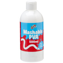 GALT Washable PVA Glue for Crafting – Multipurpose 500ml Glue for Slime