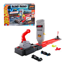 Hot Wheels Racing Formula 1 Grid Start Track Set & 2 Toy Cars