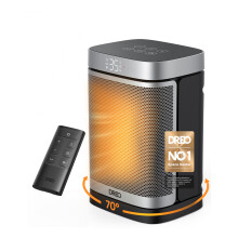 Dreo Electric Space Heater, 70 Oscillating Portable Heaters for Home, 1500W PTC Ceramic Heater with Thermostat, Remote Control, 3-Mode 3-Speed