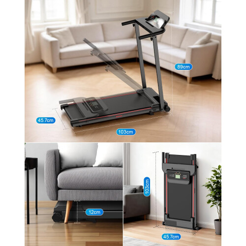 Treadmill for Home Foldable Walking Pad - Running Machine with Incline stable 2