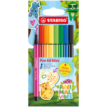 STABILO Pen 68 Mini Animal Vibes - Premium Fibre-Tip Pen