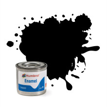 Humbrol 14ml No. 1 Tinlet Enamel Paint 33 (Black Matt)