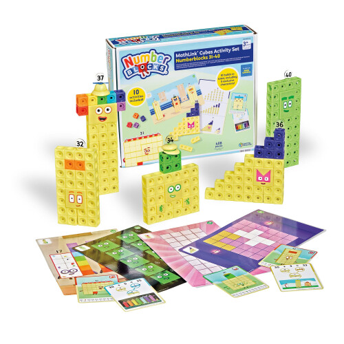 Learning Resources Learning Resources Numberblocks MathLink Cubes 31-40 Activity Set, Age 3+ 1