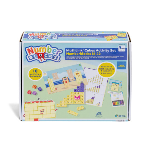 Learning Resources Learning Resources Numberblocks MathLink Cubes 31-40 Activity Set, Age 3+ 2