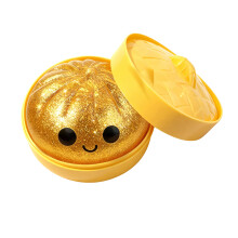 (1pc) Transparent golden bun pinch fun, soft and non-sticky to take with you to decompress and fun simulated food toys
