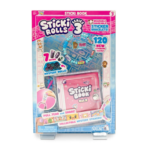 Sticki Rolls Sticki Book S3, Wearable Shareable Sticker Bracelets
