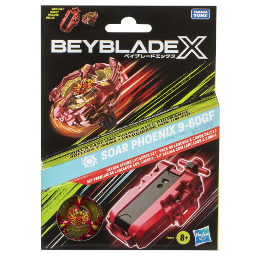 BeyBlade Beyblade X Soar Phoenix Deluxe Set Includes String Launcher  RightSpin Top 2