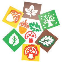 Baker Ross AR653 Autumn Stencils for Kids Arts and Crafts Fall Decorations
