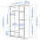 IKEA BRIMNES 3 Door Wardrobe with Mirror 117cm 2