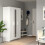 IKEA BRIMNES 3 Door Wardrobe with Mirror 117cm 7