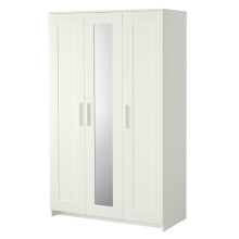 IKEA BRIMNES 3 Door Wardrobe with Mirror 117cm