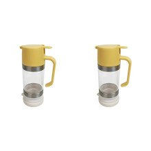 2X Distributeur de Miel en Verre de 300 Ml - Outil de Cuisine Facile à Nettoyer pour Sirop D'Érable, Sauces et Encore