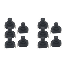10X Zaklamp Schakelaar Knop Power Zelfvergrendelend 6A Zaklamp Knop Scheepstype Hoge Stroom Druk Om in Te Schakelen 17,8 mm
