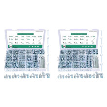 480PCS Grease Fittings Assortment,SAE & Metric Zerk Grease Fittings Straight 45 90 Degree with Wrench Kit(7-11mm)