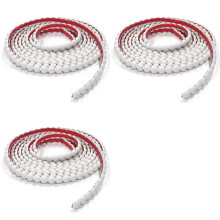 3 Pcs 3-MeterPVC Pearl Bead Wall Mirror Frame Decorative Strip Flat Lace Trim French Cabinet Door DIY Soft Cord