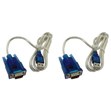 2X USB 2.0 Adapter AM to COM RS232 (DB9) 1.2m 5bites UA-AMDB9-012 - Fast Data Transfer, Universal
