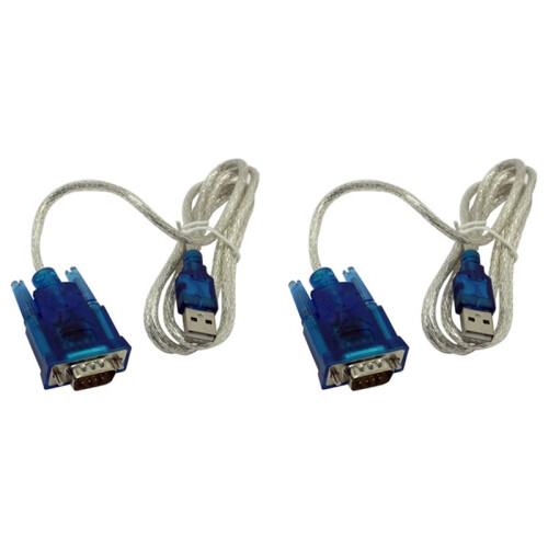 2X USB 2.0 Adapter AM to COM RS232 (DB9) 1.2m 5bites UA-AMDB9-012 - Fast Data Transfer, Universal