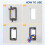 Low Voltage Box Single Gang Wall Plate 20 Pack, Flush Low Voltage Mounting Bracket for Network, , Coaxial, Speaker 4