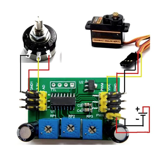 3X Servo Controller Servo Control Board Servo Tester Pulse Width Adjustable Potentiometer Controlled Servo