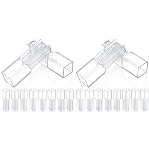 400pcs 1.5ml Disposable Plastic Cuvette Polystyrene Cuvette with Two Light for Spectrophotometers