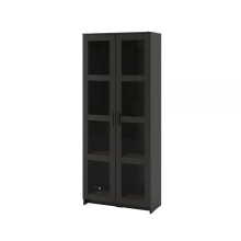 IKEA BRIMNES Glass Door Cabinet 80x35x190 cm