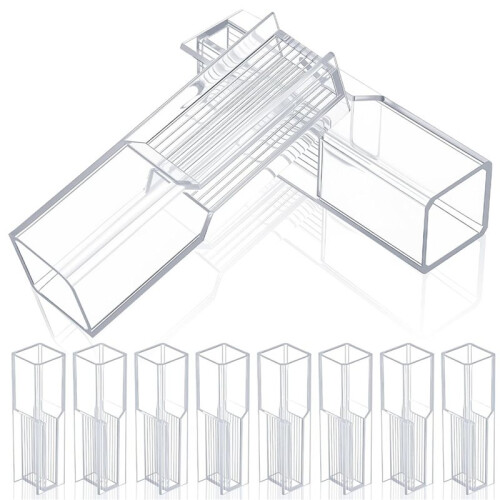 400pcs 1.5ml Disposable Plastic Cuvette Polystyrene Cuvette with Two Light for Spectrophotometers 1