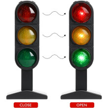 2X Traffic Light Lamp with Base for Room Decoration,Stop Light Lamp with Color Changing and Blinking Modes