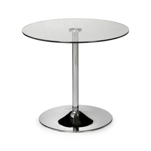 Kudos Chrome & Glass Pedestal Table 1