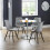 Kudos Chrome & Glass Pedestal Table 3