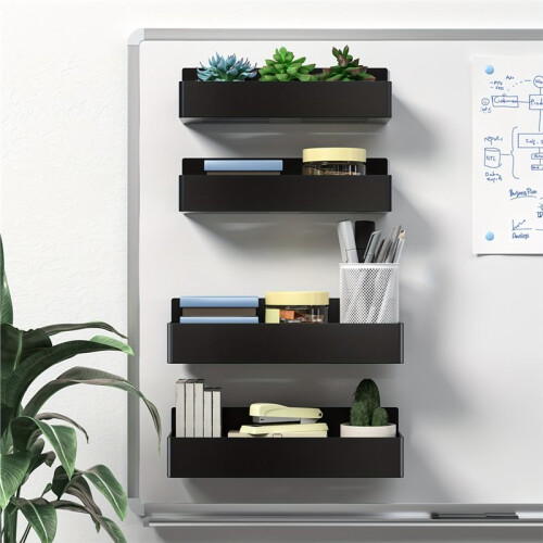 Magnetic Storage Rack 2pcs/4pcs, Wall Mounted No-Drill Shelf for Kitchen & Bathroom, Space-Saving 2