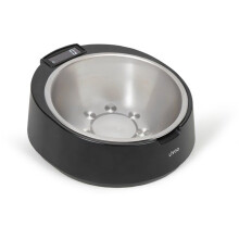 Futterschüssel mit integrierter Waage - LIVOO - PET109N - Kapazität 5 kg - Hintergrundbeleuchtetes LCD-Display - Edelstahl-Schüssel 800 ml
