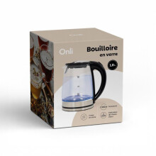 Glaskanne - ONLI - ON1015N - 1,8 L - 1500 W - Entkalkungsfilter