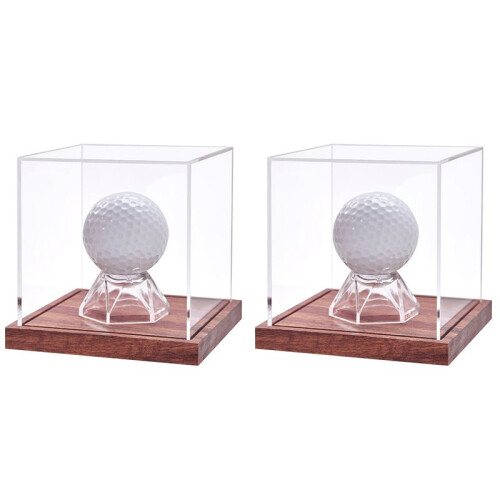 2X Clear Acrylic   Display Case Multipurpose Transparent Storage Box for Baseball Collections 1