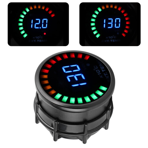 Abgastemperaturanzeige 52mm LED 12V Digital