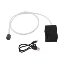 Rechargeable Small Aquarium Air Pump Oxygen Pump for Fish Tank Portable Bubbler Aerator for Household Oxygenator Black