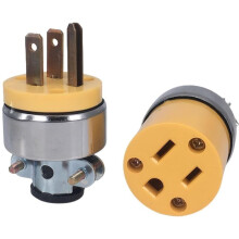 Juego de Enchufes y Conectores de Repuesto Duty Electrical: Extremos Macho para Cable de Extensión (Enchufe Estadounidense A)