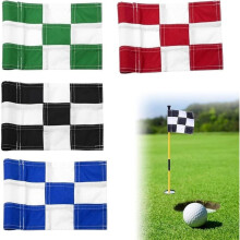 4 Szt. Flag Golfowych, Flagi Golfowe do Putting Greenu, Widoczne Wzory w Kratkę do Ćwiczeń na Podwórku i w Ogrodzie