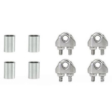 Wire Rope Hardware Kit, Turnbuckle Cable Tensioner Set for 3mm Steel Cable Railing, Awning and Garden Hanging Projects