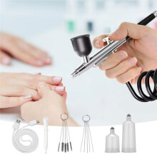 Cordless Airbrush Kit with Compressor Portable Rechargeable Air Brush Airbrush Set for Nail Art Makeup Cake Decorating