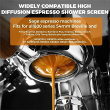 BV200NT Nanotech 54mm Shower Screen for Sage Espresso Machines for Sage Bambino, Barista Touch,Express