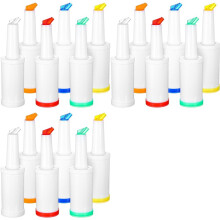 Juego de 18 Botellas Profesionales para Servir Jugo de Barra: Vertedores de Jugo de 0.9 Cuartos para Coctelería, Almacenamiento y Vertido.